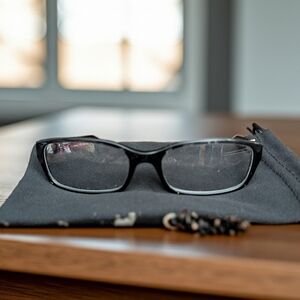 Black PRADA Rectangular Glasses